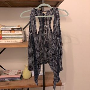 Boho chevron vest